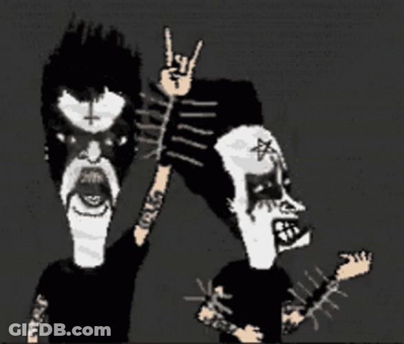 Rock On Skeleton Head Bang GIF