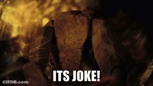 Rock With Text Its Joke GIF