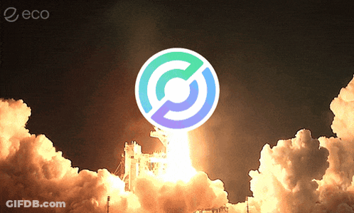 Rocket Being Launched With Eco On Bottom Right GIF