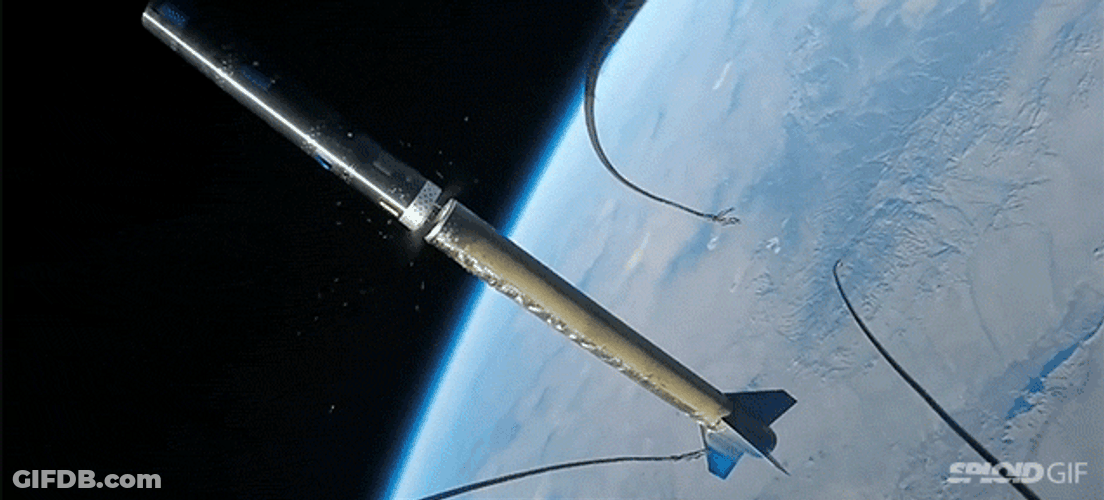 Rocket Detachment At Space GIF