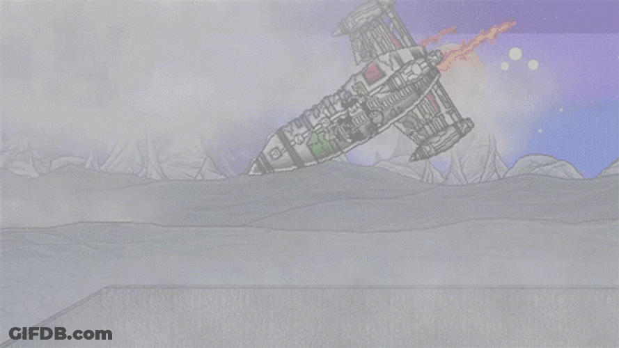 Rocket Falling To Earth Crash GIF
