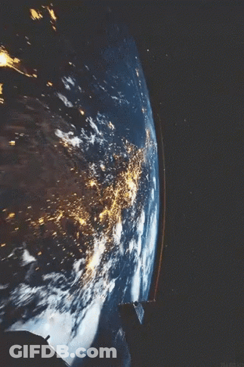 Rocket Falling To Earth Outer Space GIF
