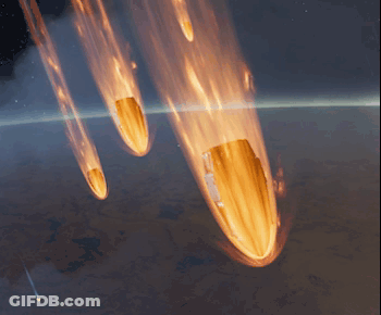 Rocket Flying Through Air GIF