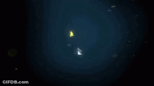 Rocket Flying Through Dark Air GIF