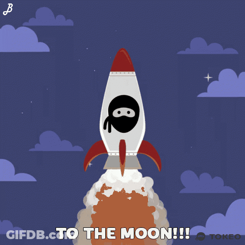 Rocket Flying To The Moon GIF