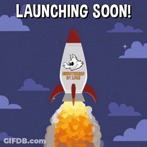 Rocket Flying With Launching Soon GIF