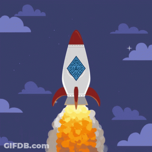 Rocket Launch Animation GIF