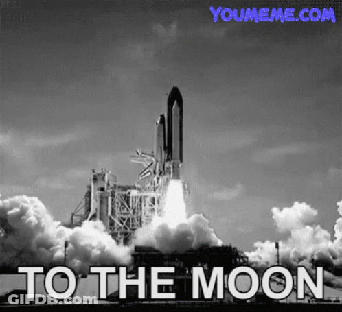 Rocket Launch To The Moon GIF