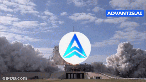 Rocket Launch With Advantis Logo GIF