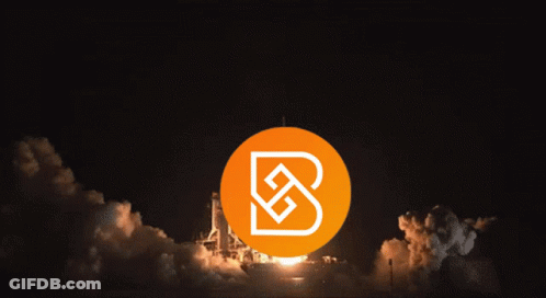 Rocket Launch With Letter B GIF