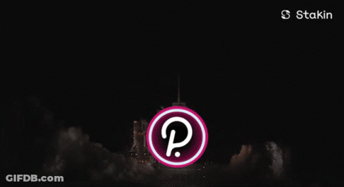 Rocket Launch With Pink P GIF