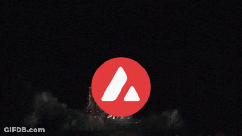 Rocket Launch With Red Circle And White Triangle GIF