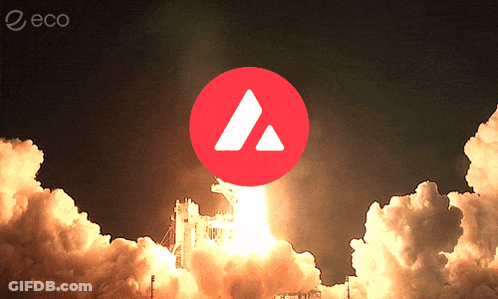 Rocket Launch With Red Circle White Triangle GIF