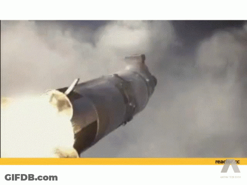 Rocket Launch With Yellow Background GIF