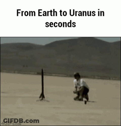 Rocket Launched From Earth To Uranus In Seconds GIF