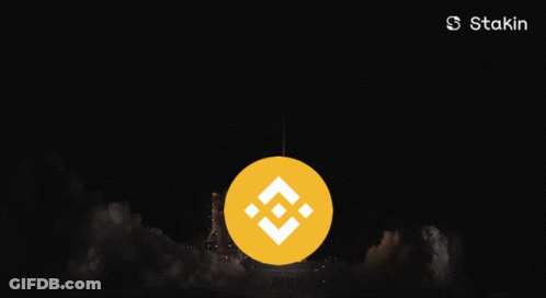 Rocket Launched With Staking Logo GIF