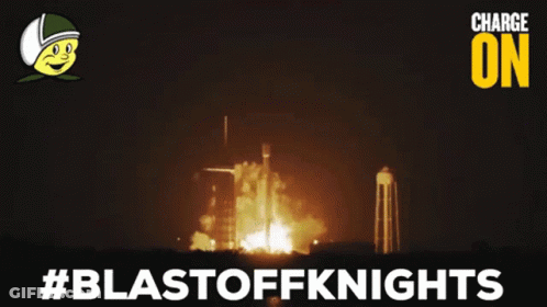 Rocket Launching #Blastoffknights GIF