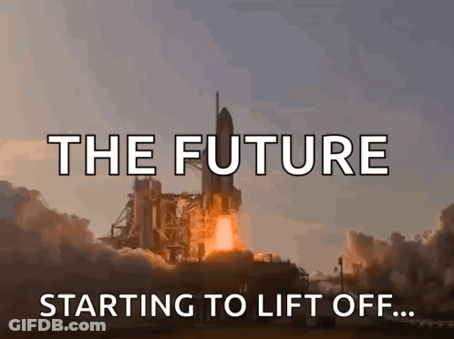 Rocket Launching The Future Starting To Lift Off GIF