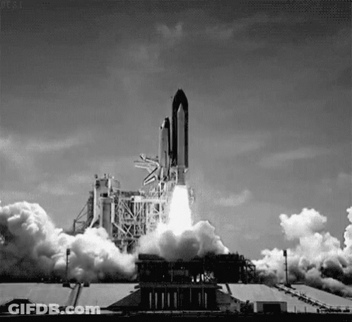 Rocket Launching The Future Starting To Lift Off GIF