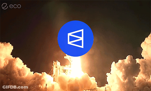 Rocket Launching With Blue Circle And Arrow GIF
