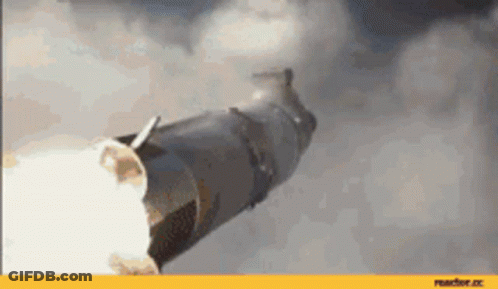 Rocket Launching With Smoke GIF