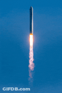 Rocket Launching With Smoke GIF