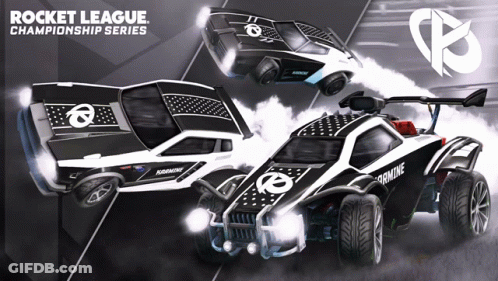 Rocket League Championship Series Black And White Car GIF