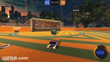 Rocket League Game Being Played GIF