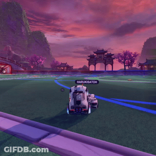 Rocket League Game Harukisatoh On Back GIF