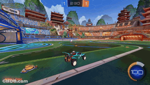 Rocket League Game On Computer Screen GIF