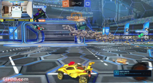 Rocket League Game On Screen GIF