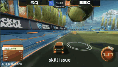 Rocket League Playing Skill Issue GIF