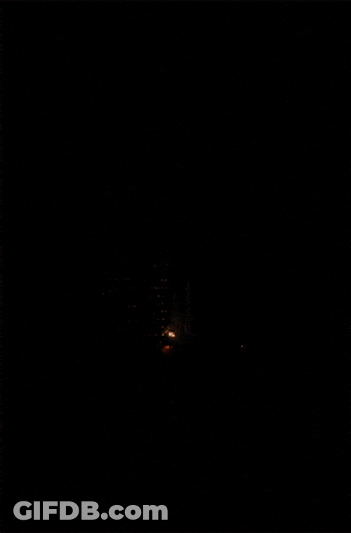 Rocket Lift Off At Night GIF