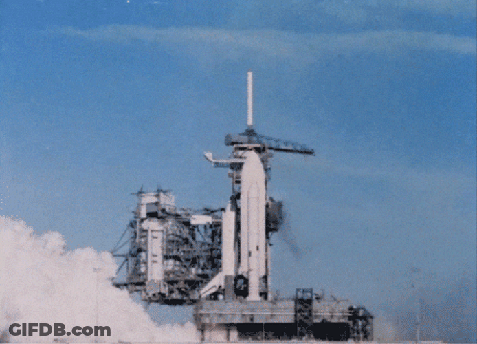 Rocket Lift Off Leaving Smoke GIF