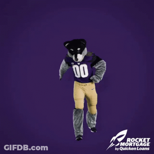 Rocket Mortgage By Quicken Loans Advertisement With Mascot GIF