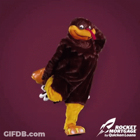 Rocket Mortgage By Quicken Loans Mascot Standing On One Leg GIF