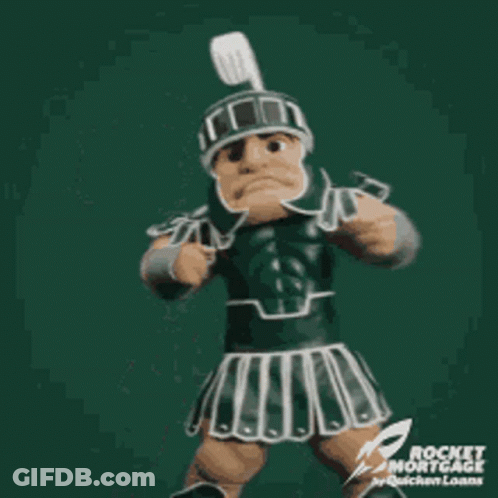 Rocket Mortgage Mascot On Green Background GIF