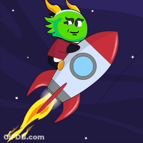 Rocket Taking Off $Probe GIF