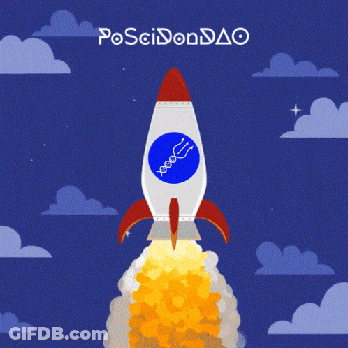 Rocket Taking Off With Poseidondao GIF