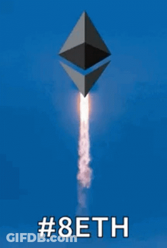 Rocket With #8Eth GIF