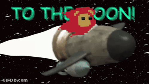 Rocket With To The Moon GIF
