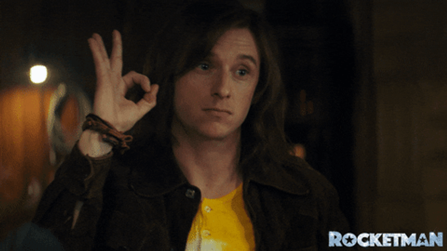 Rocketman Bernie Jamie Bell Okay GIF