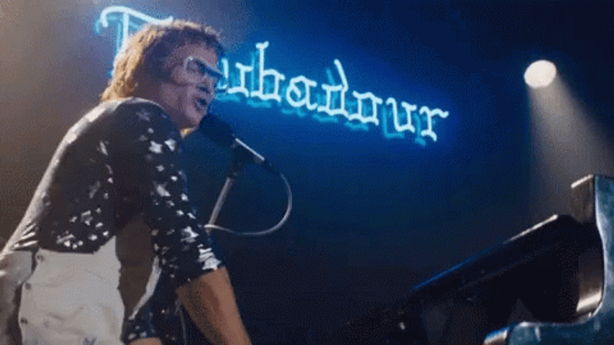 Rocketman Elton John Piano Performance GIF