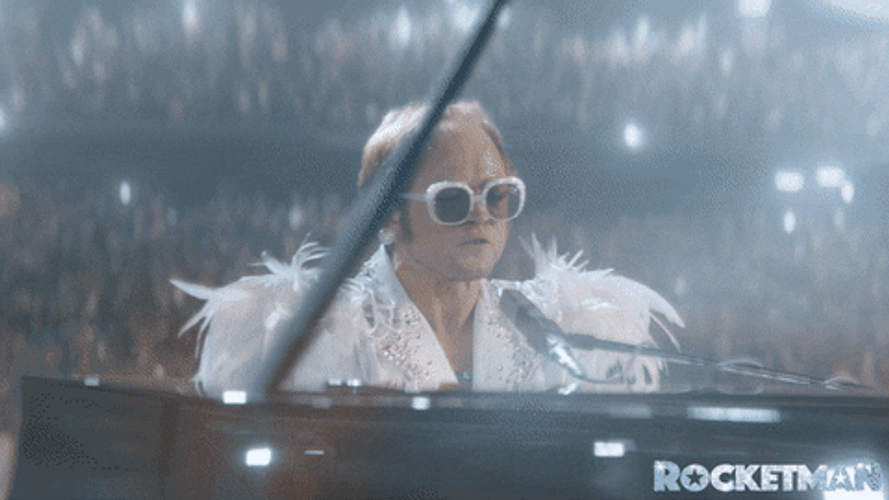 Rocketman Elton John Playing Piano GIF