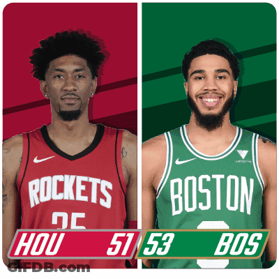 Rockets And Boston Basketball Players GIF
