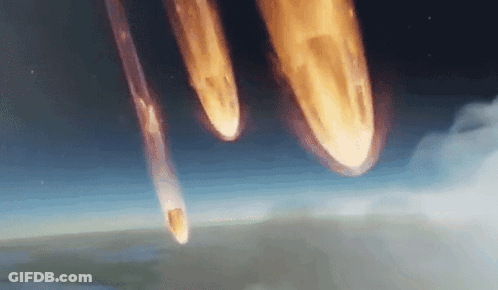 Rockets Flying Through Sky GIF
