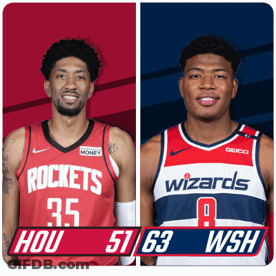 Rockets Player And Wizards Player Side By Side GIF