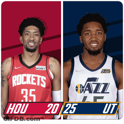 Rockets Vs Jazz Basketball Players GIF
