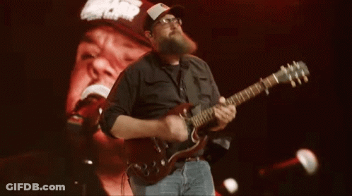 Rocking Out Luke Combs GIF