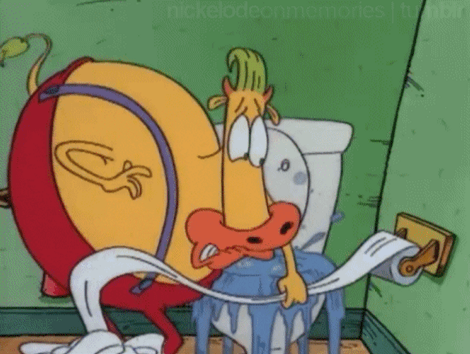 Rocko's Modern Life Rolling Toilet Paper GIF